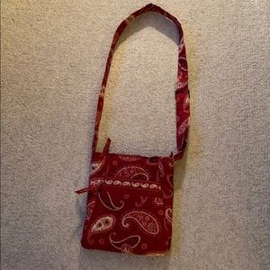 Cross body Bag Red Paisley